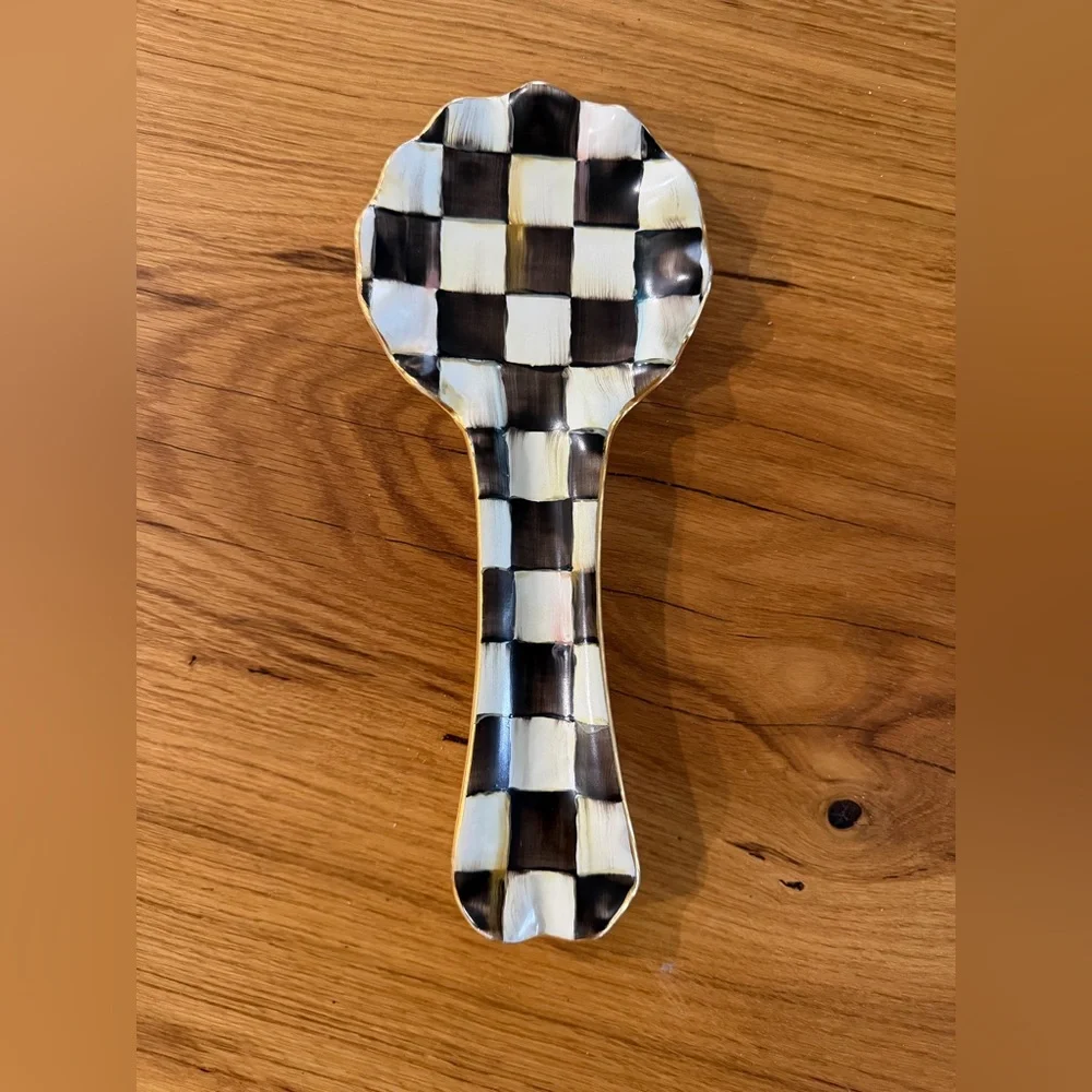 Mackenzie Childs Courtly Check Spoon Rest